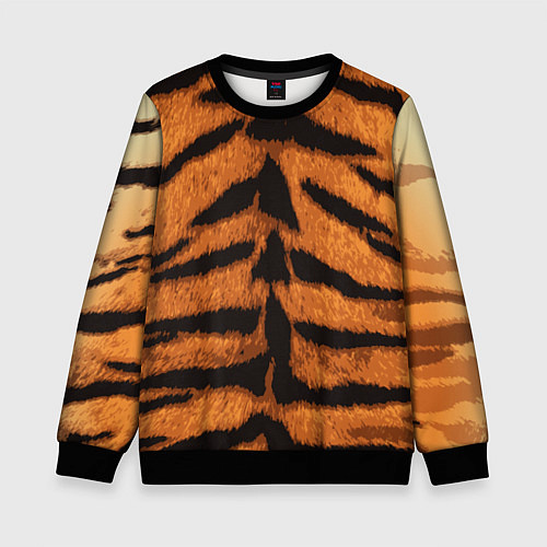 Детский свитшот ТИГРИНАЯ ШКУРА / 3D-Черный – фото 1