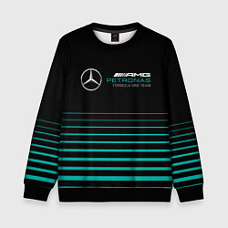 Свитшот детский Merсedes PETRONAS F1, цвет: 3D-черный