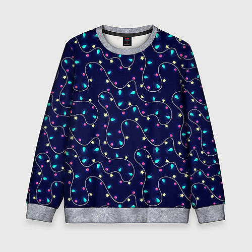 Детский свитшот Christmas Garland / 3D-Меланж – фото 1