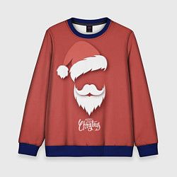 Свитшот детский Merry Christmas Счастливого Рождества, цвет: 3D-синий