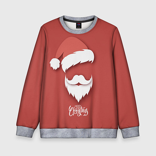 Детский свитшот Merry Christmas Счастливого Рождества / 3D-Меланж – фото 1