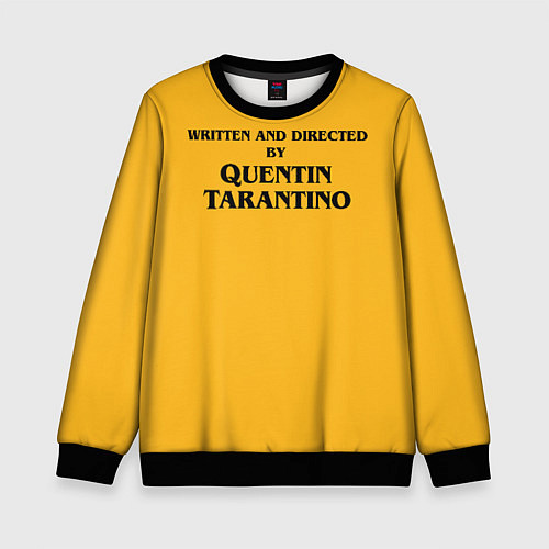 Детский свитшот Срежиссировано Квентином Тарантино / 3D-Черный – фото 1