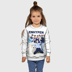 Свитшот детский ENHYPEN Хисын, Джейк, Джей, Сонхун, Сону, Чонвон,, цвет: 3D-белый — фото 2