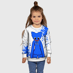 Свитшот детский POPPY PLAYTIME BLUE ИГРА ПОППИ ПЛЕЙТАЙМ ХАГГИ ВАГГ, цвет: 3D-белый — фото 2