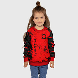 Свитшот детский God of War Брызги крови, цвет: 3D-красный — фото 2