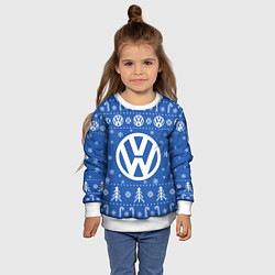 Свитшот детский Volkswagen Новогодний, цвет: 3D-белый — фото 2