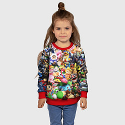 Свитшот детский SUPER SMASH BROS ГЕРОИ ИГРЫ, цвет: 3D-красный — фото 2