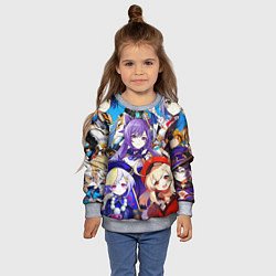 Свитшот детский ГЕРОИ ИГРЫ GENSHIN IMPACT, цвет: 3D-меланж — фото 2