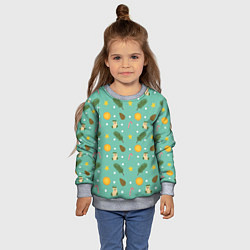 Свитшот детский Cozy pattern Зимний узор, цвет: 3D-меланж — фото 2