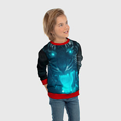 Свитшот детский Неоновый водяной тигр 2022, цвет: 3D-красный — фото 2