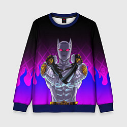 Свитшот детский JOJO KILLER QUEEN КОРОЛЕВА УБИЙЦА FIRE STYLE, цвет: 3D-синий