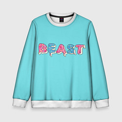 Свитшот детский Mr Beast Donut, цвет: 3D-белый