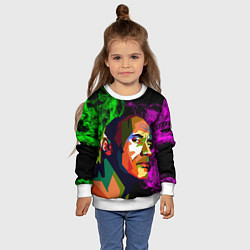 Свитшот детский Дуэйн Джонсон АРТ Скала, цвет: 3D-белый — фото 2