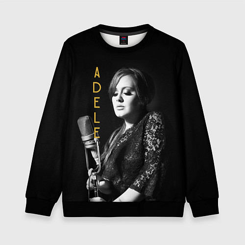 Детский свитшот Певица Adele / 3D-Черный – фото 1