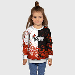 Свитшот детский Darkest Dungeon DD Black White Logo, цвет: 3D-белый — фото 2