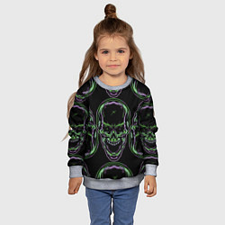 Свитшот детский Skulls vanguard pattern 2077, цвет: 3D-меланж — фото 2