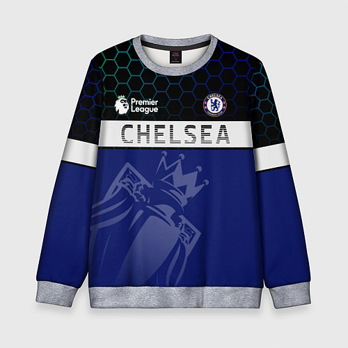 Детский свитшот FC Chelsea London ФК Челси Лонон / 3D-Меланж – фото 1