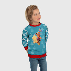 Свитшот детский Шрек: Пряник на коне, цвет: 3D-красный — фото 2