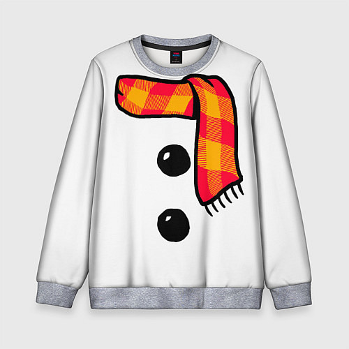 Детский свитшот Snowman Outfit / 3D-Меланж – фото 1