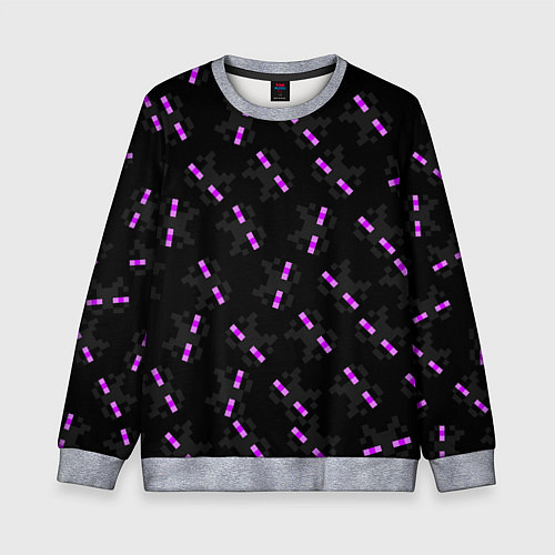 Детский свитшот ЛИЦО ЭНДЕРМЕНА, МАЙНКРАФТ / 3D-Меланж – фото 1