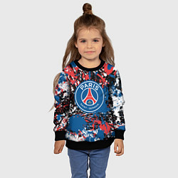 Свитшот детский PSG БРЫЗГИ КРАСОК СПОРТ, цвет: 3D-черный — фото 2