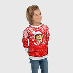 Свитшот детский ROBLOX НОВОГОДНИЙ SMILE 2022, цвет: 3D-белый — фото 2