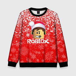 Свитшот детский ROBLOX НОВОГОДНИЙ SMILE 2022, цвет: 3D-черный