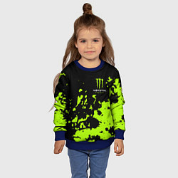 Свитшот детский Monster Energy green, цвет: 3D-синий — фото 2