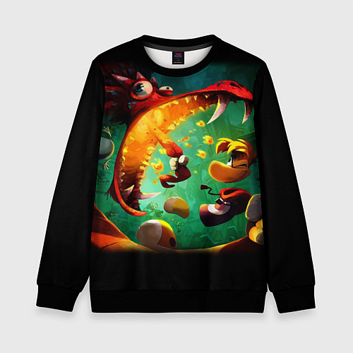 Детский свитшот Rayman Legend / 3D-Черный – фото 1