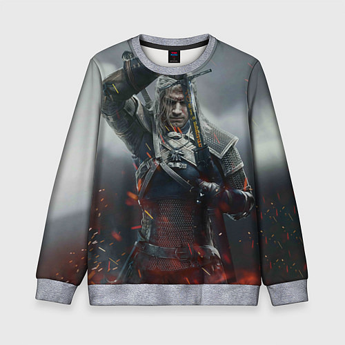 Детский свитшот ВЕДЬМАК СЕРИАЛ ДИКАЯ ОХОТА / 3D-Меланж – фото 1