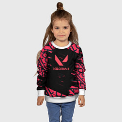 Свитшот детский Valorant паттерн, цвет: 3D-белый — фото 2