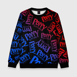 Детский свитшот POPPY PLAYTIME LOGO NEON, ХАГИ ВАГИ