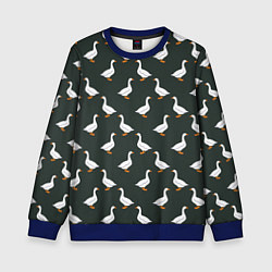 Детский свитшот Гуси паттерн