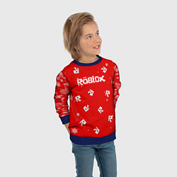 Свитшот детский НОВОГОДНИЙ СВИТЕР ROBLOX РОБЛОКС НОВЫЙ ГОД 2022, цвет: 3D-синий — фото 2