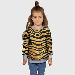 Свитшот детский Текстура шкуры тигра, цвет: 3D-меланж — фото 2