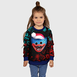 Свитшот детский ХАГИ ВАГИ НОВОГОДНИЙ POPPY PLAYTIME НОВЫЙ ГОД 2022, цвет: 3D-синий — фото 2