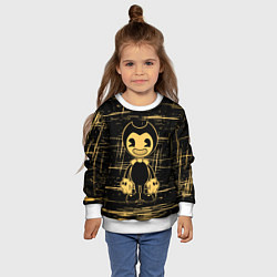 Свитшот детский Bendy and the ink machine - Бенди, цвет: 3D-белый — фото 2