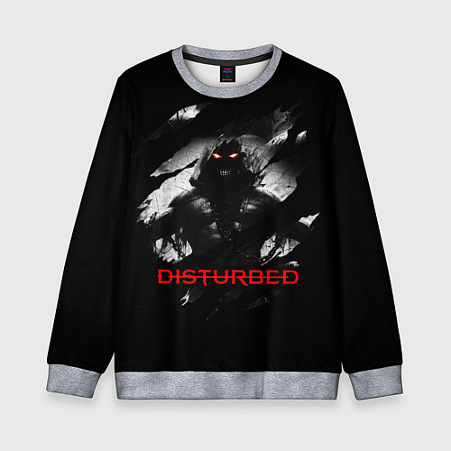 Детский свитшот DISTURBED THE GUY ЛИЦО ДЕМОНА / 3D-Меланж – фото 1