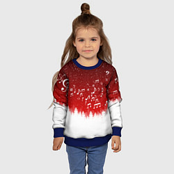 Свитшот детский МУЗЫКАЛЬНАЯ НОВОГОДНЯЯ НОЧЬ 2022 НОВЫЙ ГОД, цвет: 3D-синий — фото 2