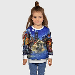 Свитшот детский НОВОГОДНЯЯ АТМОСФЕРА НОВЫЙ ГОД 2022, цвет: 3D-белый — фото 2