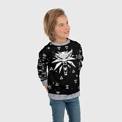 Свитшот детский ЧЁРНЫЙ СВИТЕР ВЕДЬМАК НОВОГОДНИЙ, цвет: 3D-меланж — фото 2