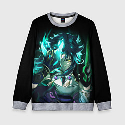 Свитшот детский СЯО С МАСКОЙ, ГЕНШИН ИМПАКТ, цвет: 3D-меланж