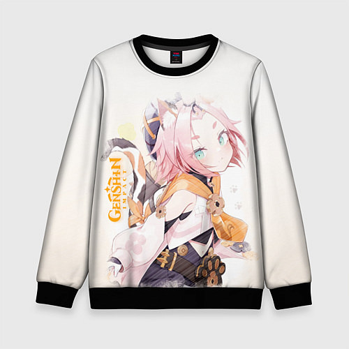 Детский свитшот Диона из Genshin Impact / 3D-Черный – фото 1