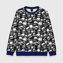 Свитшот детский Screaming skulls, цвет: 3D-синий