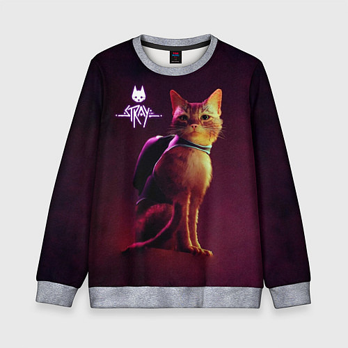 Детский свитшот Stray: Wandering Cat / 3D-Меланж – фото 1