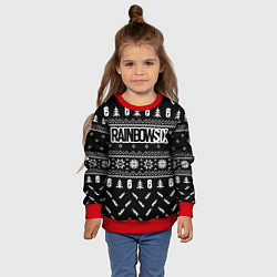 Свитшот детский ЧЁРНЫЙ СВИТЕР RAINBOW SIX SIEGE НОВОГОДНИЙ 2022, цвет: 3D-красный — фото 2