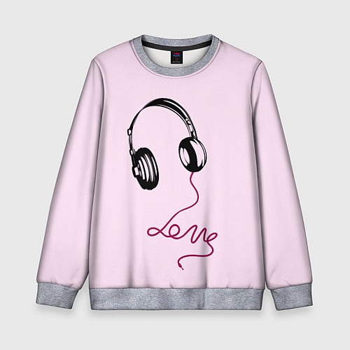 Детский свитшот Музыка любви / 3D-Меланж – фото 1
