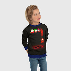 Свитшот детский Южный парк главные персонажи South Park, цвет: 3D-синий — фото 2