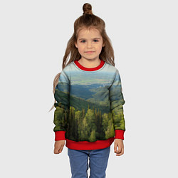 Свитшот детский Природный пейзаж, цвет: 3D-красный — фото 2