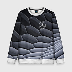 Свитшот детский Mercedes Benz pattern, цвет: 3D-белый